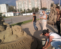 Песчаная скукльптура Понизовья